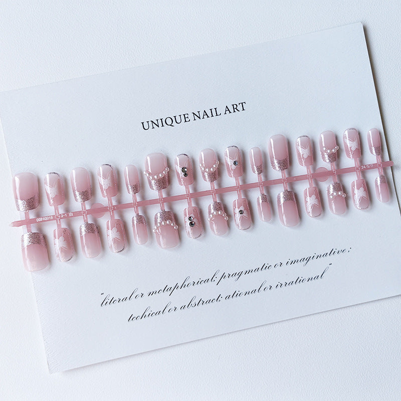 Artificial nails with butterfly design Bowlift