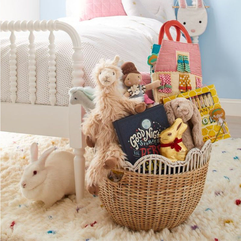 Playful storage basket with wave edge Bowlift