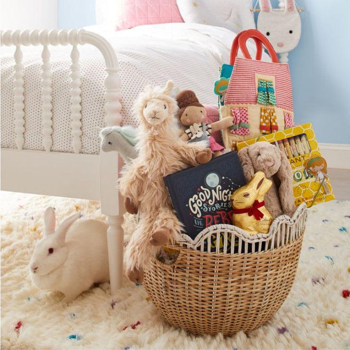 Playful storage basket with wave edge Bowlift