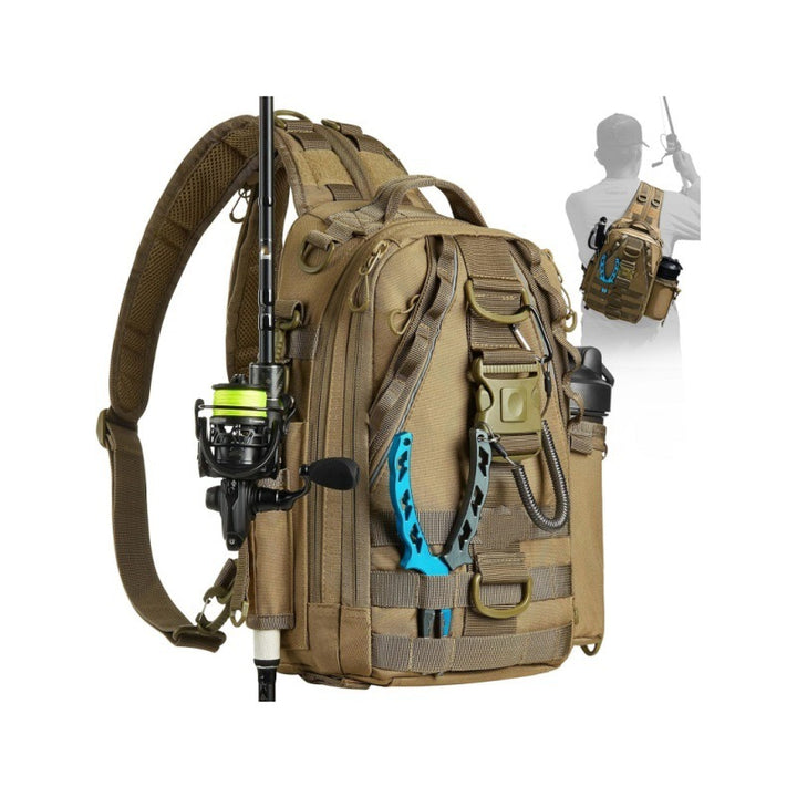 Multifunctional Fishing Backpack Bag with Integrated Accessory Compartments Bowlift