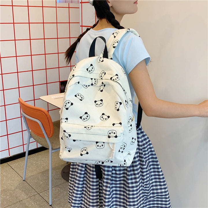 Casual backpack with panda motif Bowlift