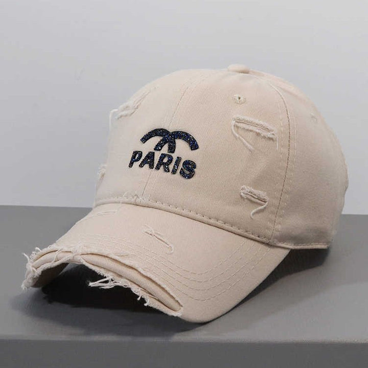 Women's Distressed Graphic Adjustable Baseball Cap Bowlift