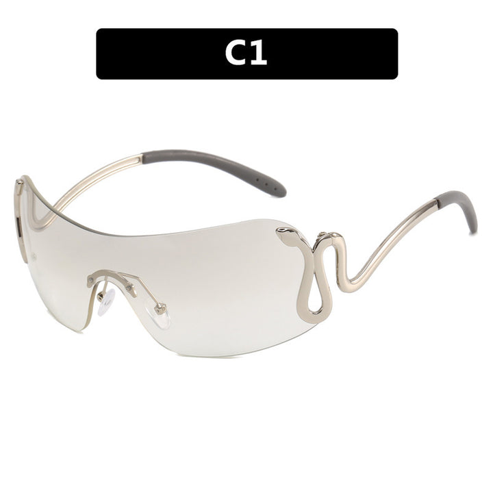 Ladies futuristic sunglasses with elegant swan design Bowlift