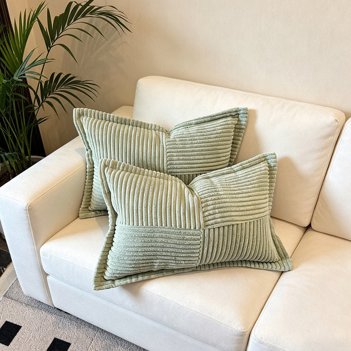 Textured Ribbed Throw Pillow