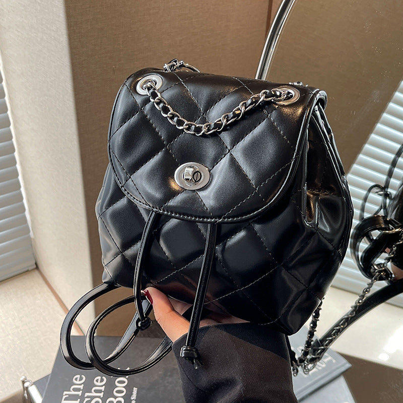 Stylish Quilted Mini Backpack Bowlift