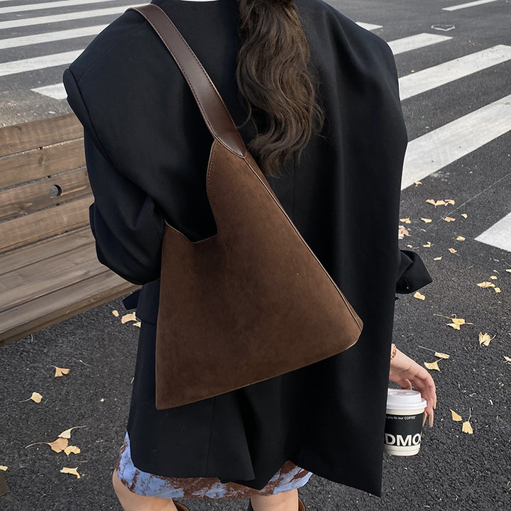 Suede Hobo Handbag Bowlift