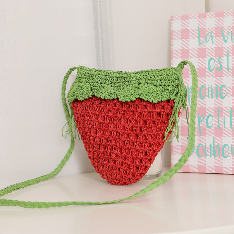 Handcrafted Shoulder Bag in Fruity Strawberry Design Bowlift