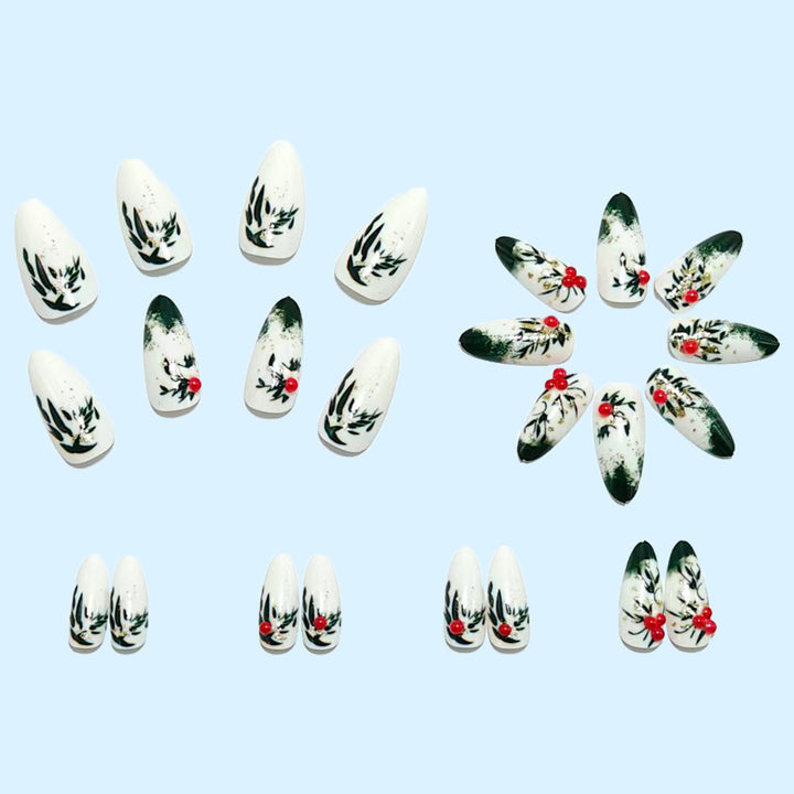 Glamorous artificial nails with floral accents Bowlift