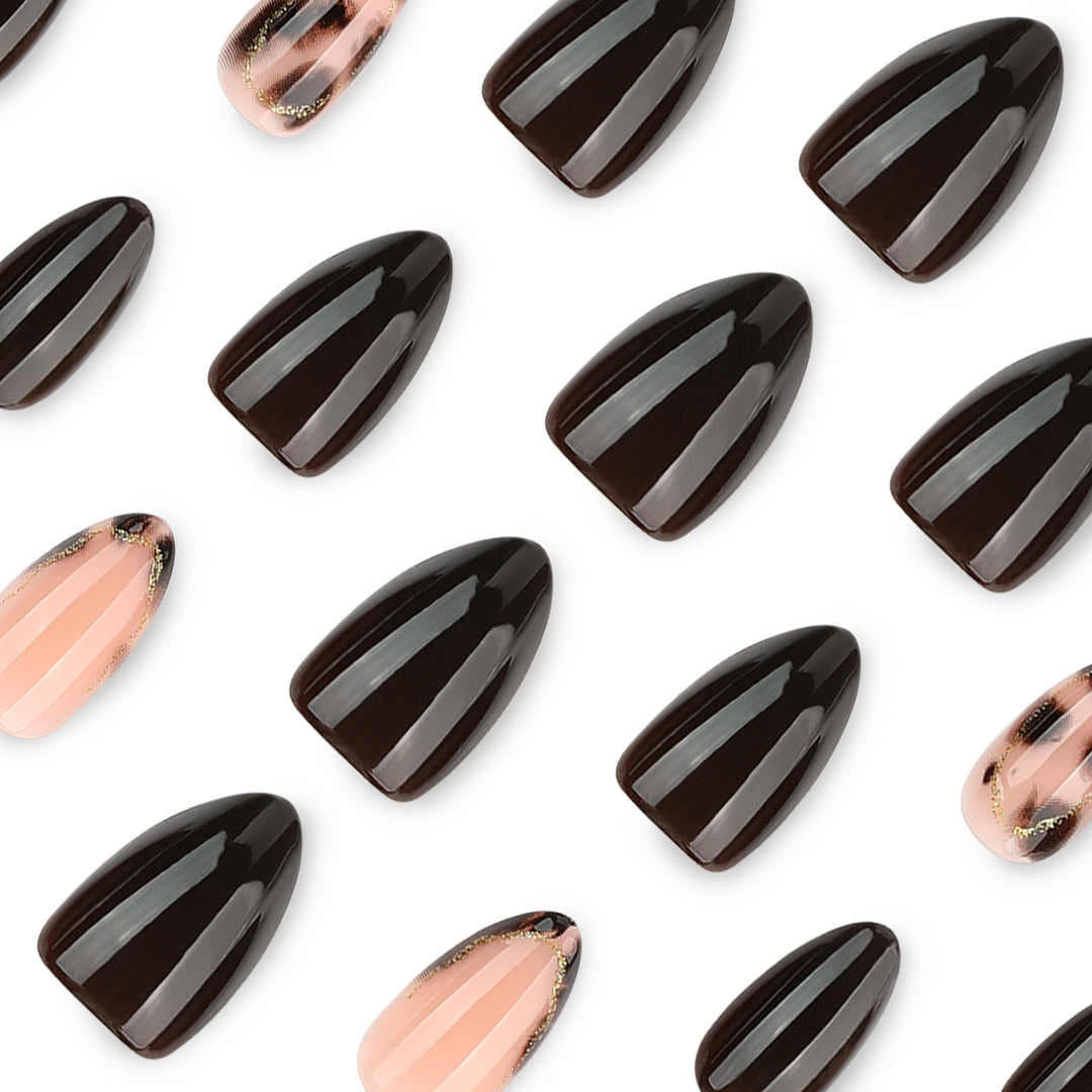 Artificial nail art with elegant accents Bowlift