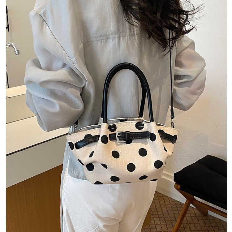 Polka Dot Structured Handbag Bowlift