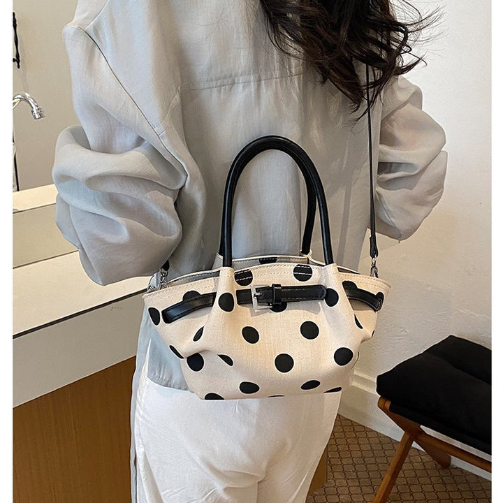 Polka Dot Structured Handbag Bowlift