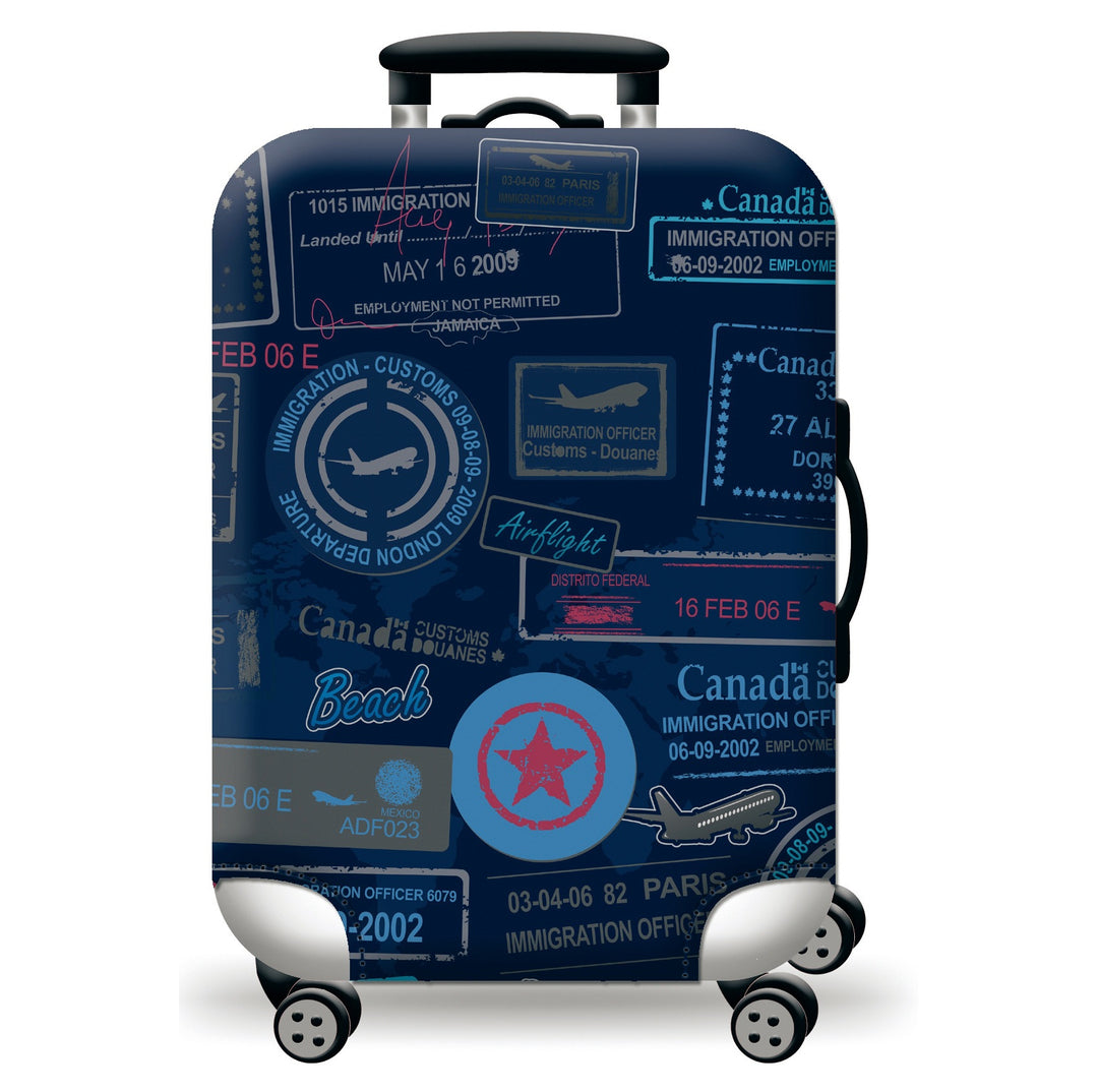Hard Shell Luggage with Earth Design Bowlift