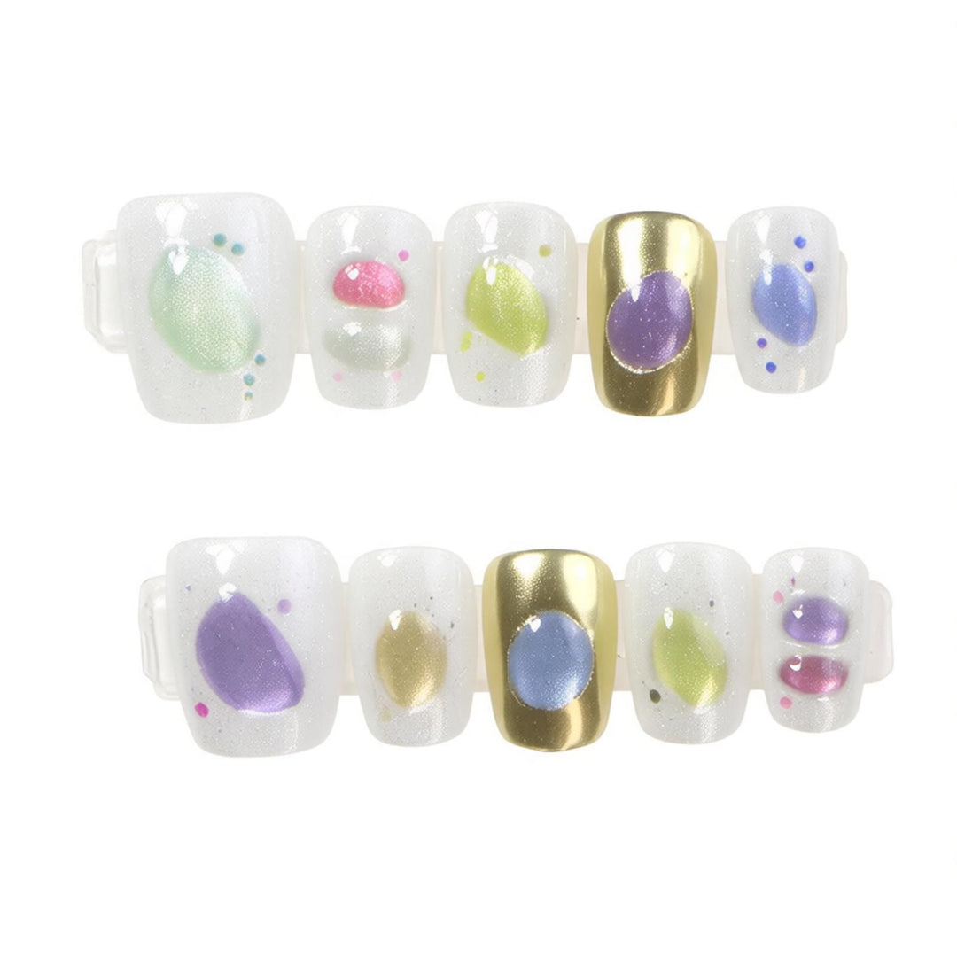 Artistic Press-On Nail Design Set Bowlift