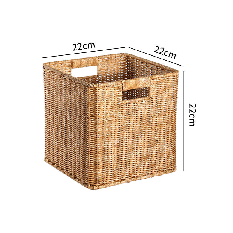 Handwoven Rustic Storage Cube Bowlift
