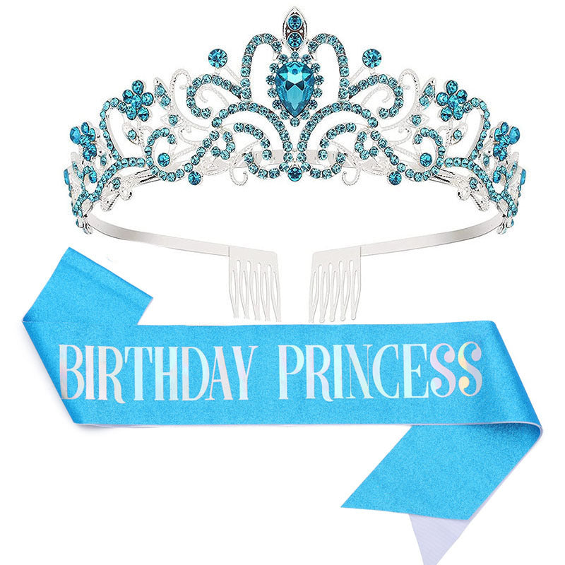 Women's Birthday Sash with Glitter Design Bowlift