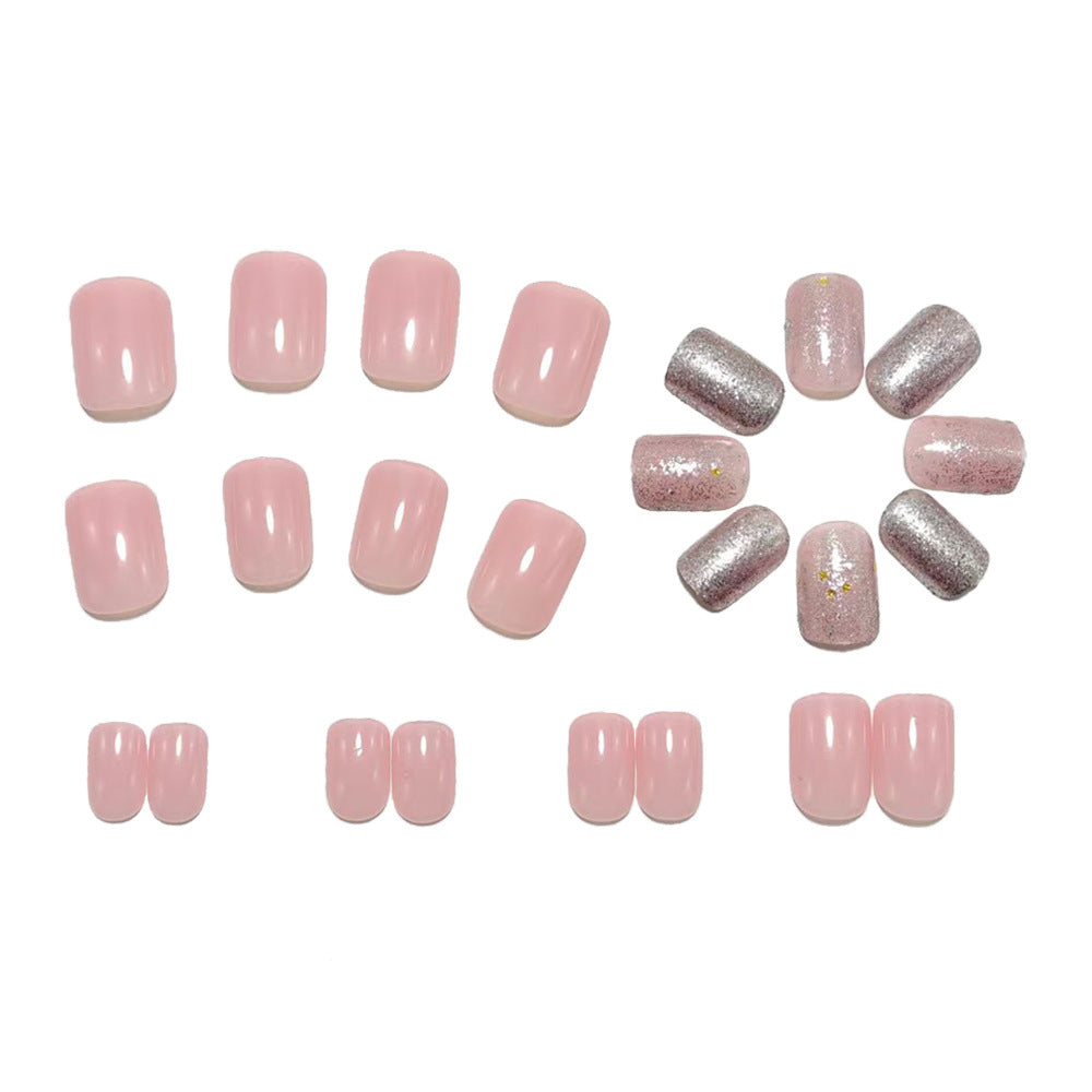 Glitter Artificial Nails Bowlift