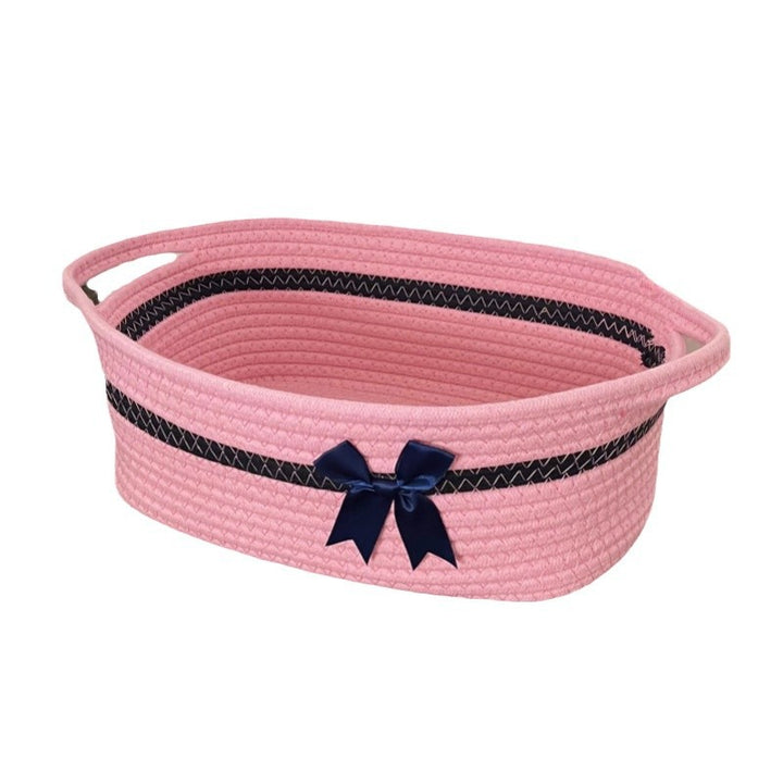 Women's decorative storage basket with bow accent Bowlift