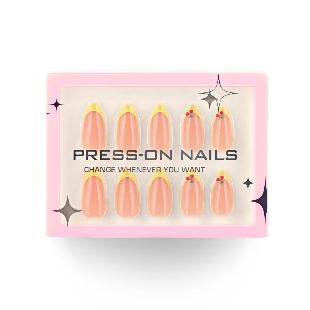 Artificial nail art with flower and glitter elements Bowlift
