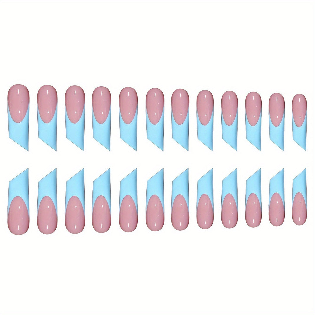Modern Geometric Press-On Nail Art Bowlift