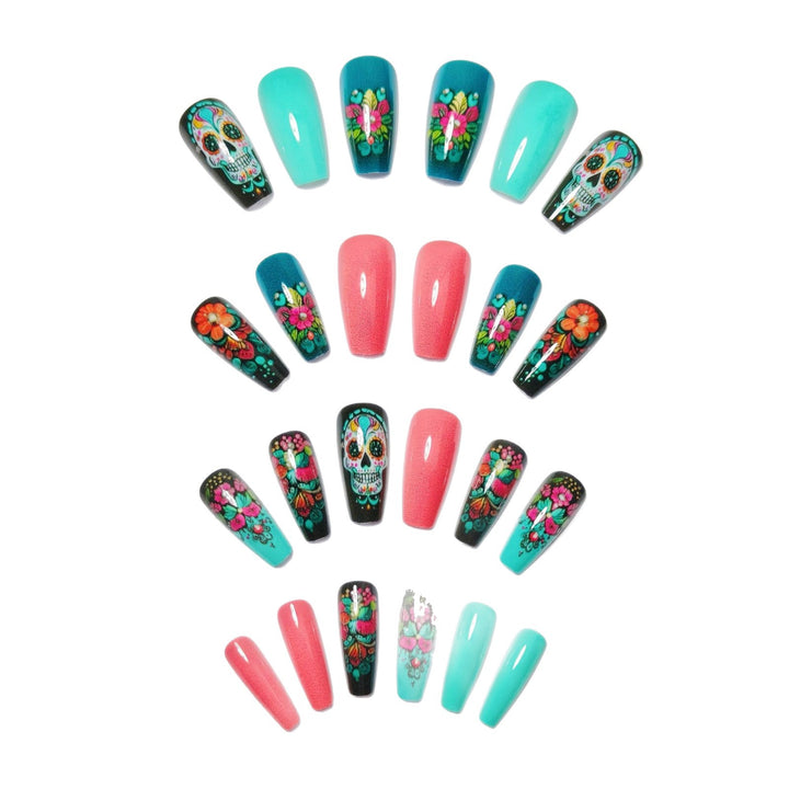 Artistic Day of the Dead Nail Art Bowlift