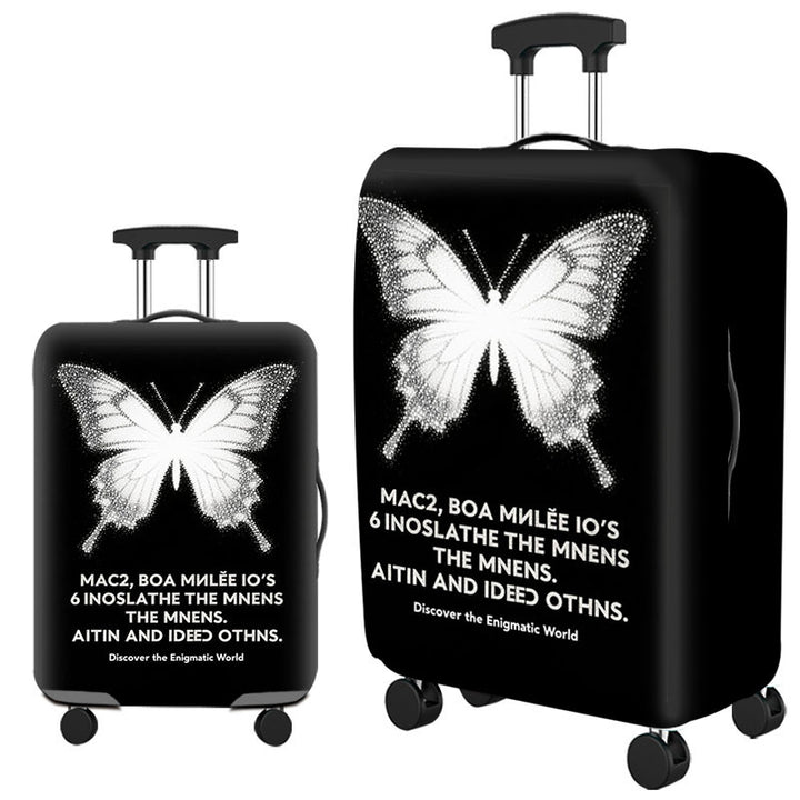 Tropical Leaf Print Hard Shell Luggage Bowlift