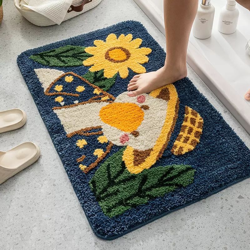 Cute Cartoon Dog Bath Mat Bowlift