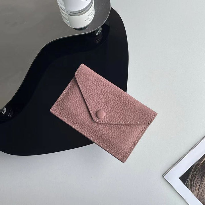 Textured Leather Card Holder Bowlift