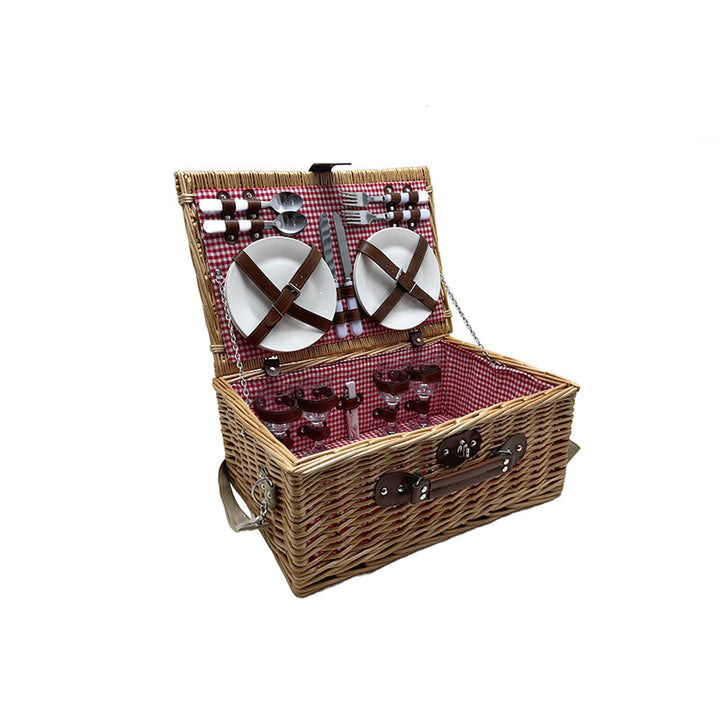 Women's picnic basket with elegant dish set Bowlift