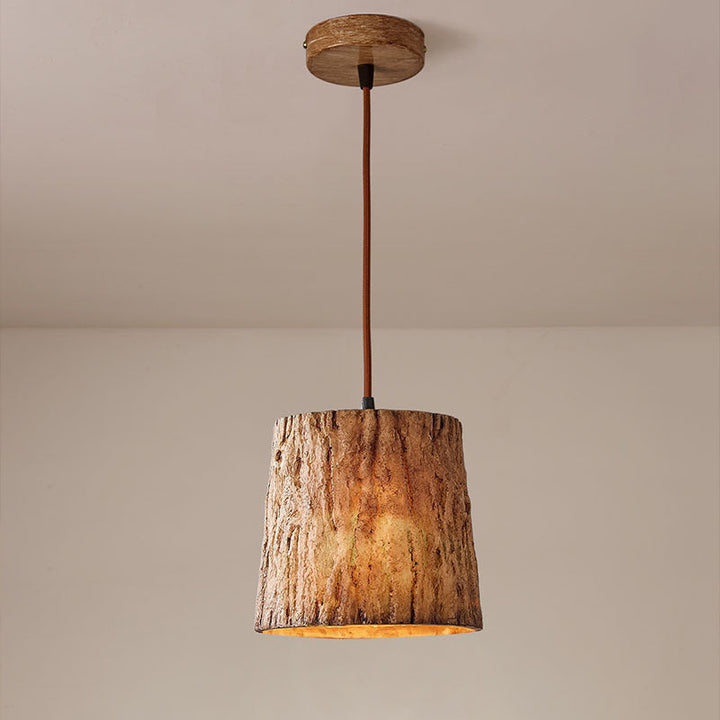 BowLift | Wooden Log Pendant Lamp with Natural Look