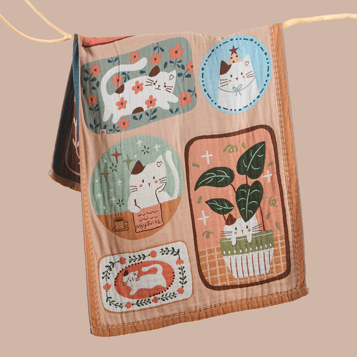 Women's throw blanket with enchanting landscape motif Bowlift