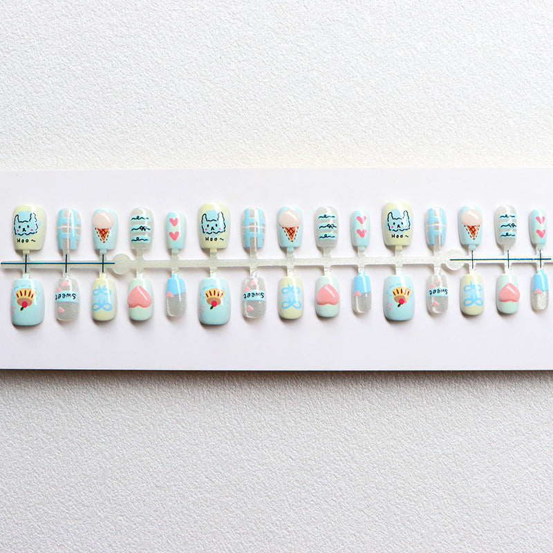 Creative Themed Press-On Nail Set Bowlift