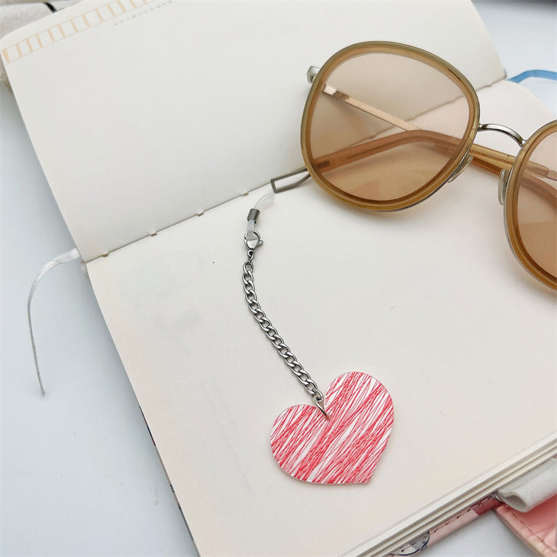Heart-Designed Eyewear Chain Holder Bowlift