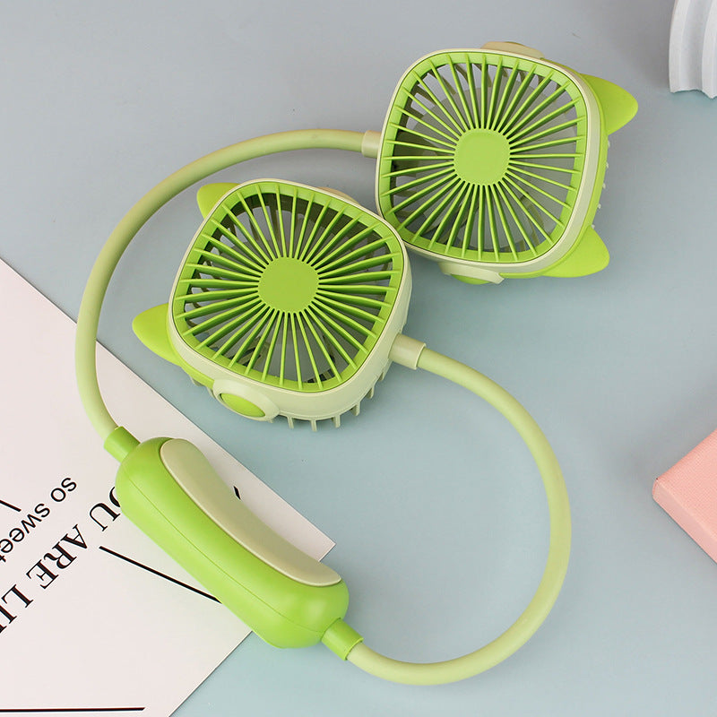 Women Portable Neck Fan with Cute Design and Flexible Adaptability Bowlift