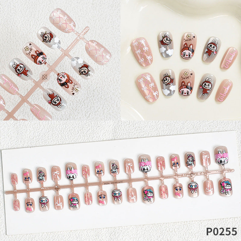 Whimsical Themed Press-On Nail Art Bowlift