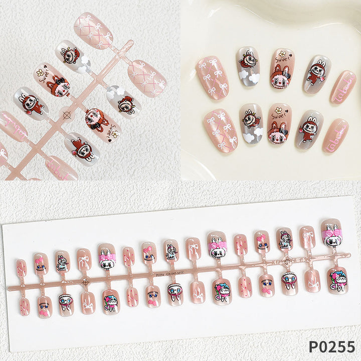 Whimsical Themed Press-On Nail Art Bowlift