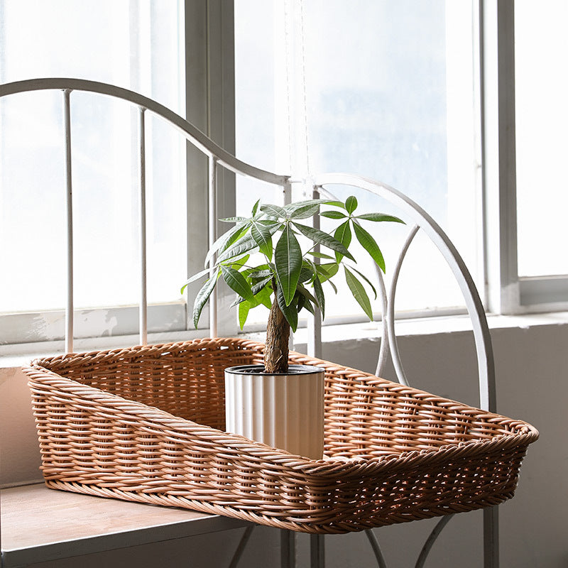 Unisex Portable Storage Box made of Woven Rattan Bowlift