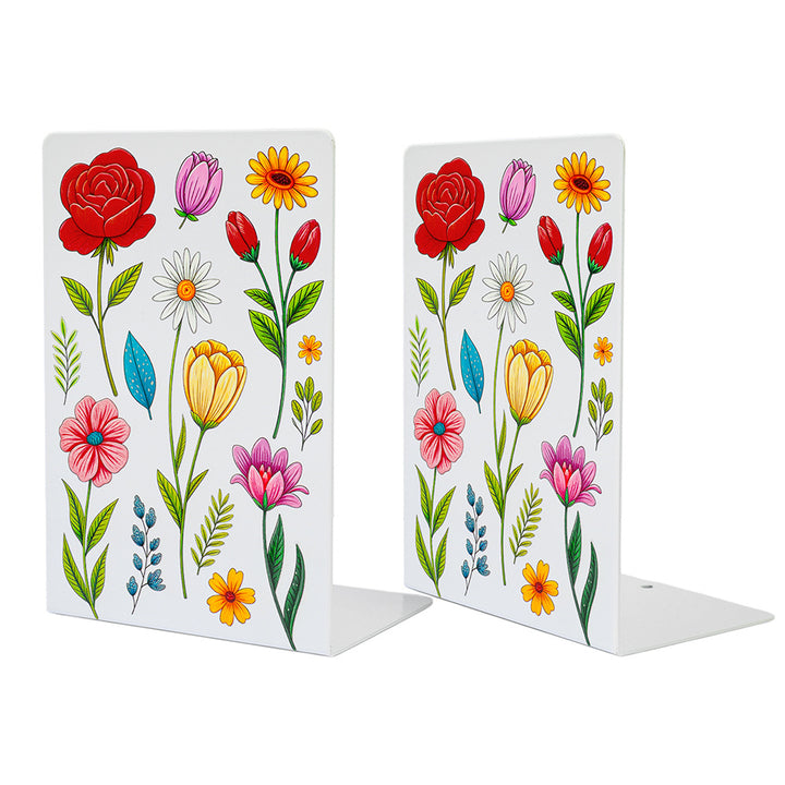Elegant Floral Decorative Bookends
