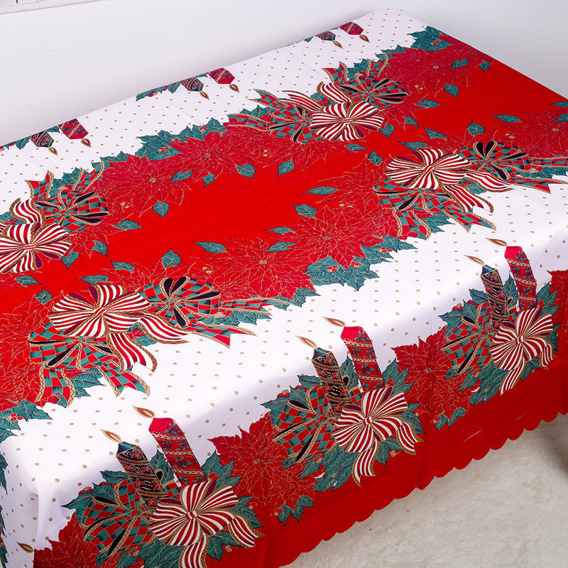 BowLift | Christmas Decorations Christmas Polyester Printed Tablecloth Christmas Tablecloth