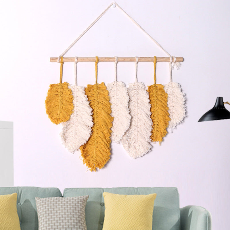 Macramé Leaf Wall Hanging Art