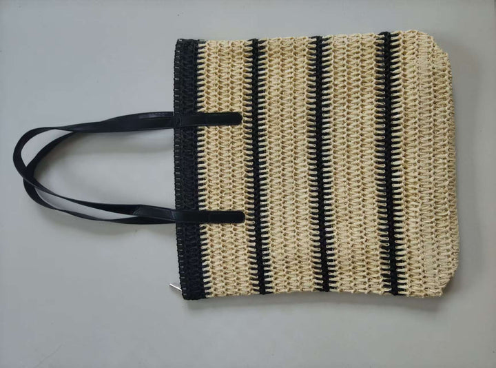 Woven Natural Material Crossbody Bag Bowlift
