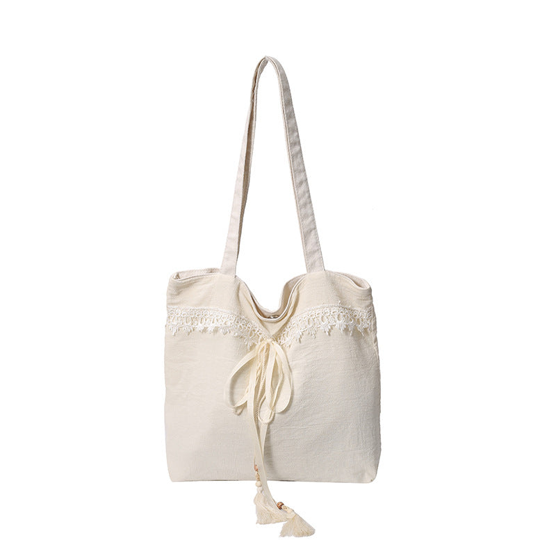 Chic Embroidered Shoulder Tote Bag Bowlift