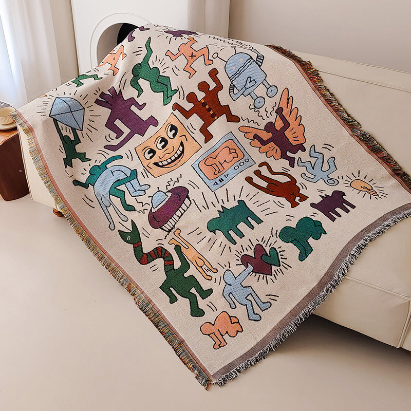Whimsical Artistic Tapestry Throw Blanket