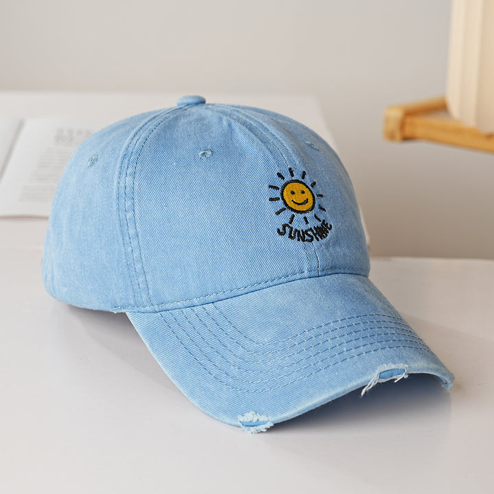 Women's sporty cotton cap with sun embroidery Bowlift