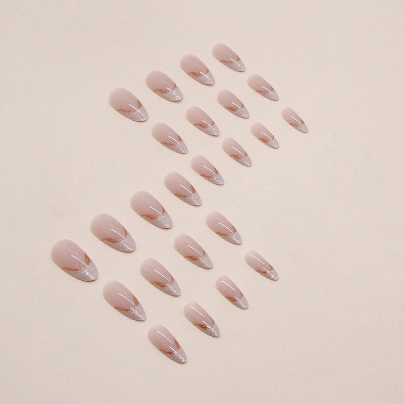 Elegant Almond-Shaped Press-On Nail Extensions Bowlift
