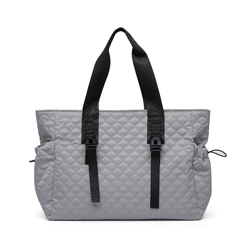 Quilted Multi-Compartment Tote Bag Bowlift