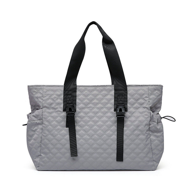 Quilted Multi-Compartment Tote Bag Bowlift