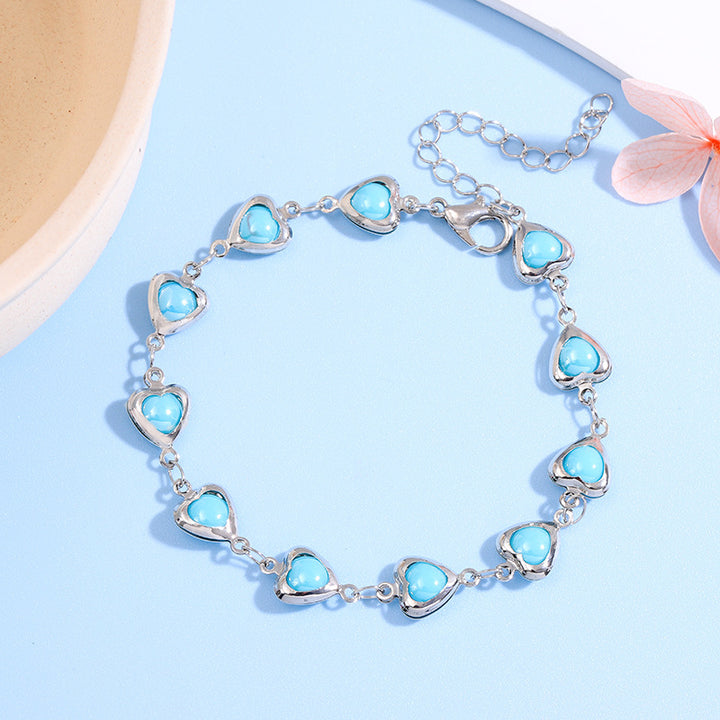 Heart-Shaped Link Anklet Bowlift