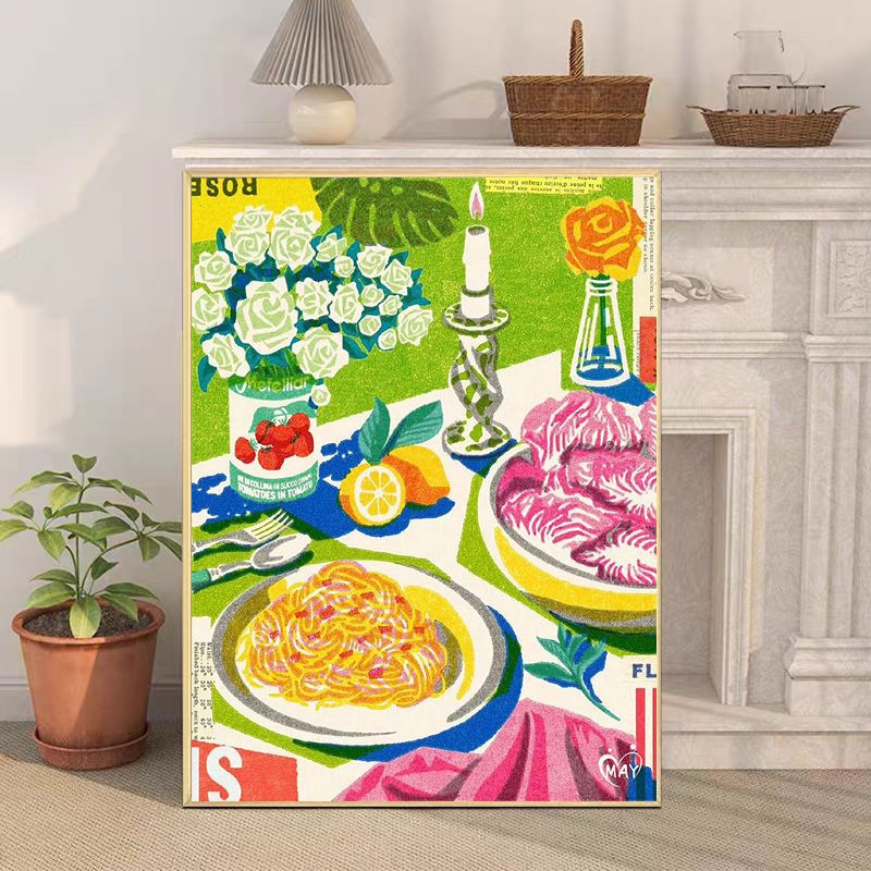Retro-Inspired Still Life Canvas Art Print Bowlift