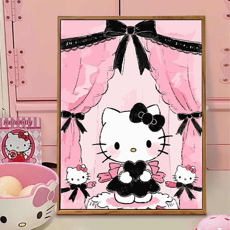 Hello Kitty-Themed Illustration Canvas Art Bowlift