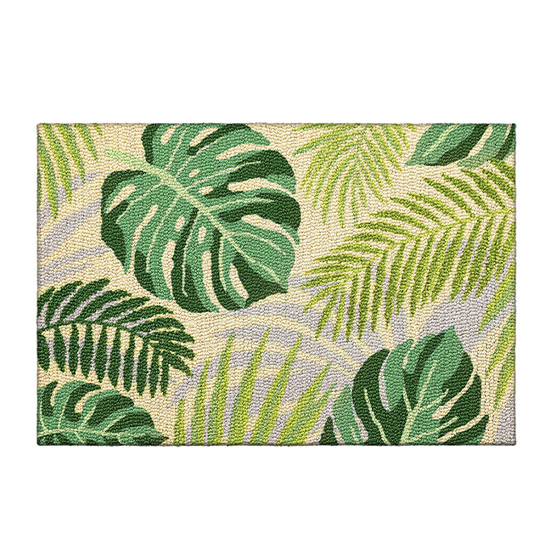 Tropical Leaf Design Welcome Mat Bowlift
